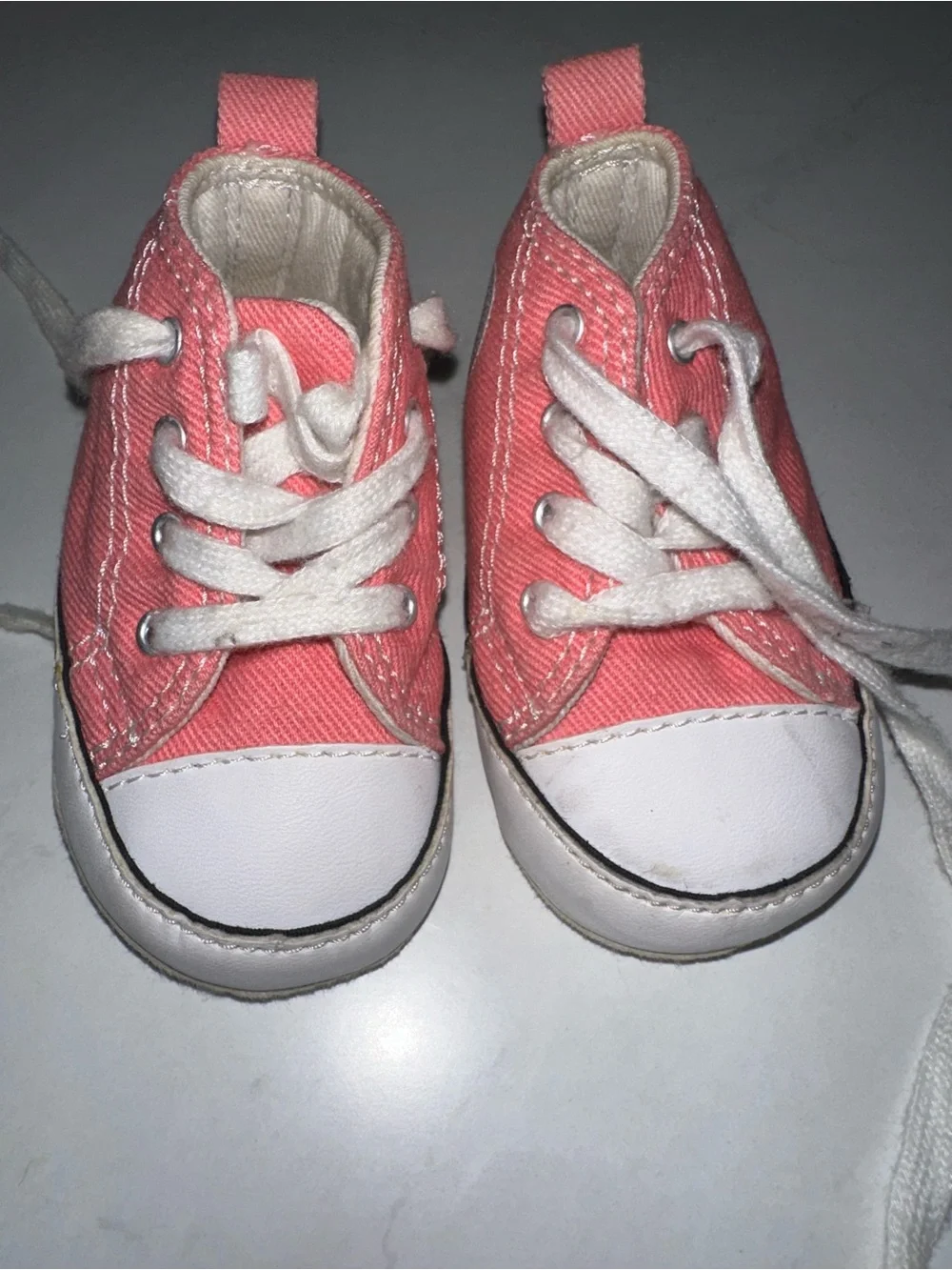 Converse Coral Canvas Kids Lace-Up Sneakers